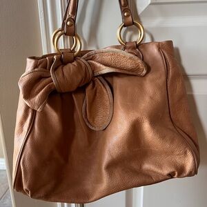 Juicy Couture Tan Leather Tote Bag